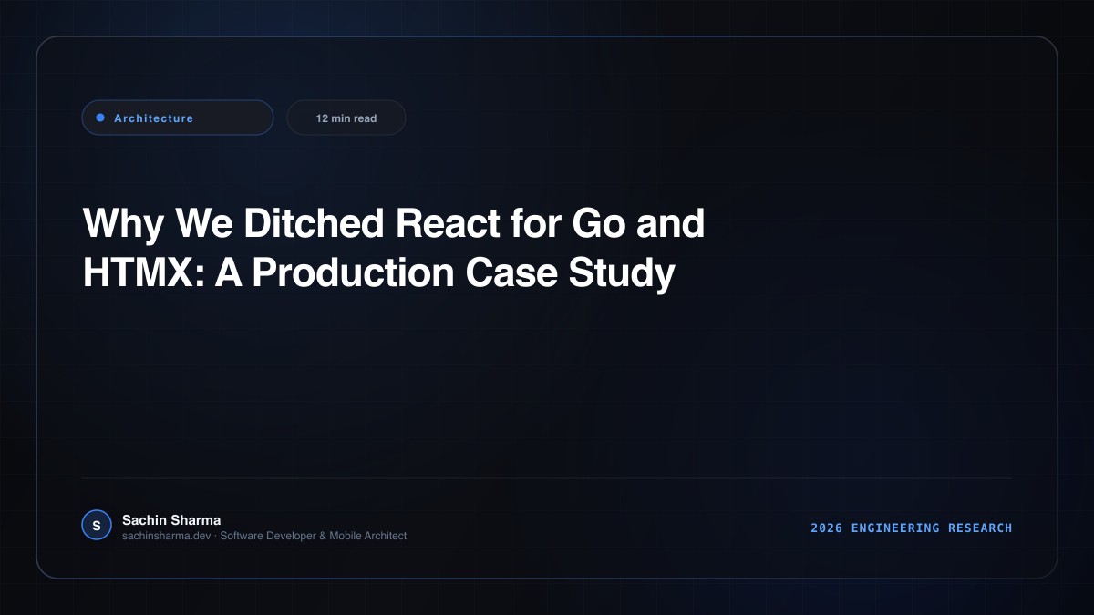 Why We Ditched React for Go and HTMX: A Production Case Study
