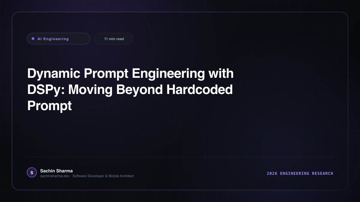 Dynamic Prompt Engineering with DSPy: Moving Beyond Hardcoded Prompt Templates