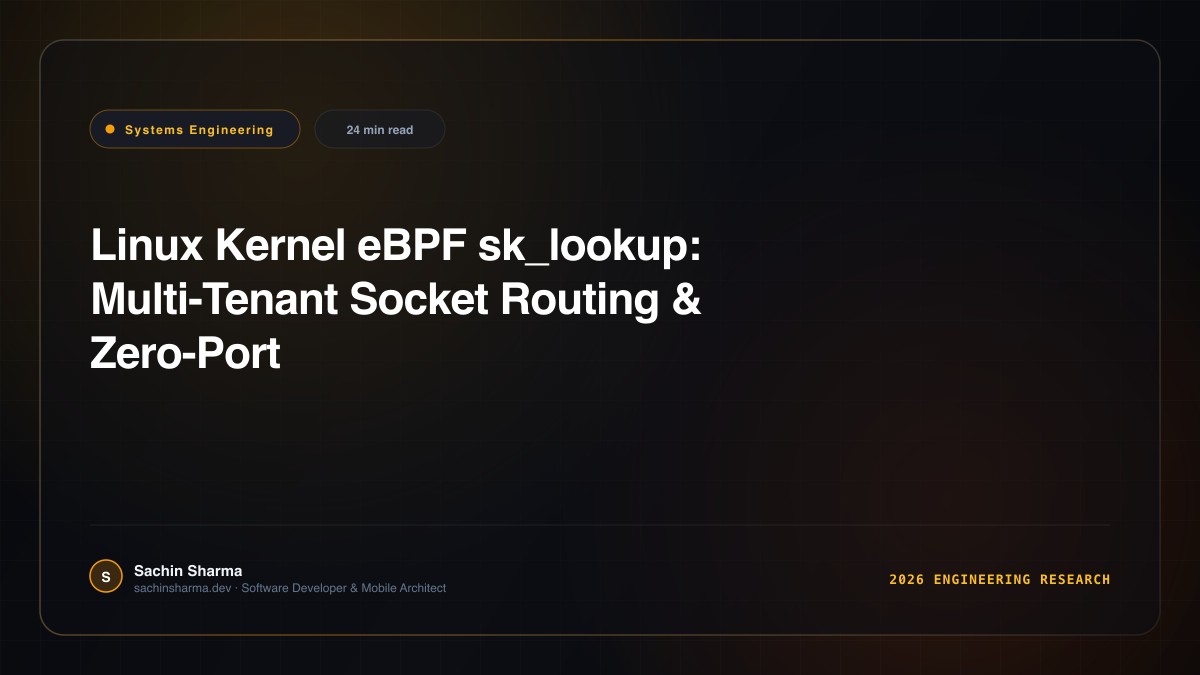 Linux Kernel eBPF sk_lookup: Multi-Tenant Socket Routing & Zero-Port Load Balancing