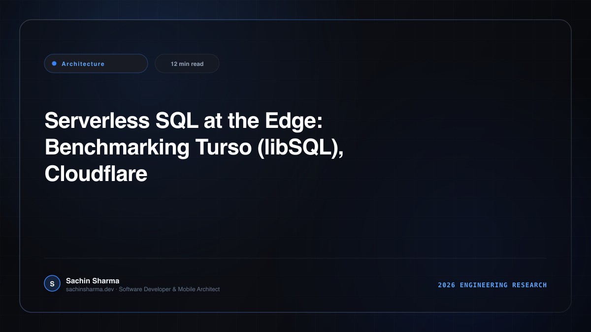 Serverless SQL at the Edge: Benchmarking Turso (libSQL), Cloudflare D1, and Neon Postgres in 2026