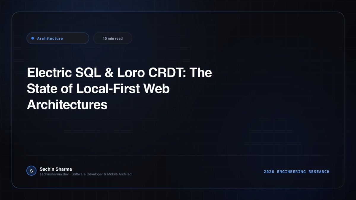 Electric SQL & Loro CRDT: The State of Local-First Web Architectures (2026)