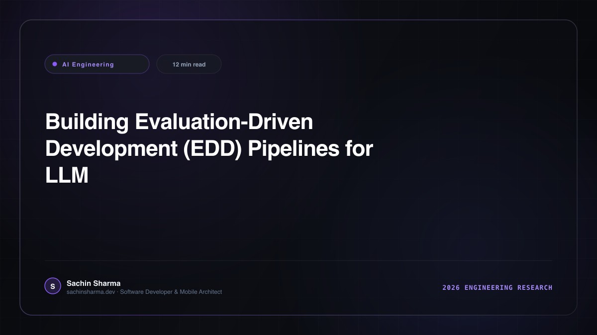 Building Evaluation-Driven Development (EDD) Pipelines for LLM Apps