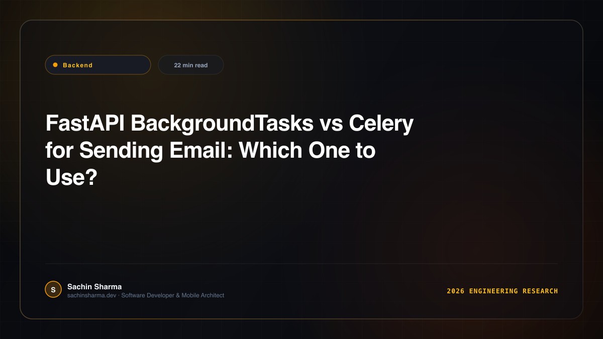 FastAPI BackgroundTasks vs Celery for Sending Email: Which One to Use?