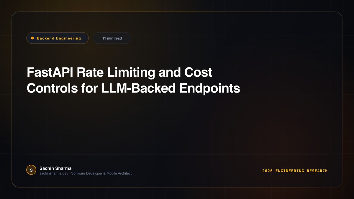 FastAPI Rate Limiting and Cost Controls for LLM-Backed Endpoints