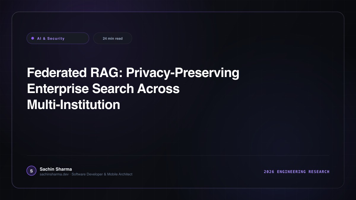 Federated RAG: Privacy-Preserving Enterprise Search Across Multi-Institution Data