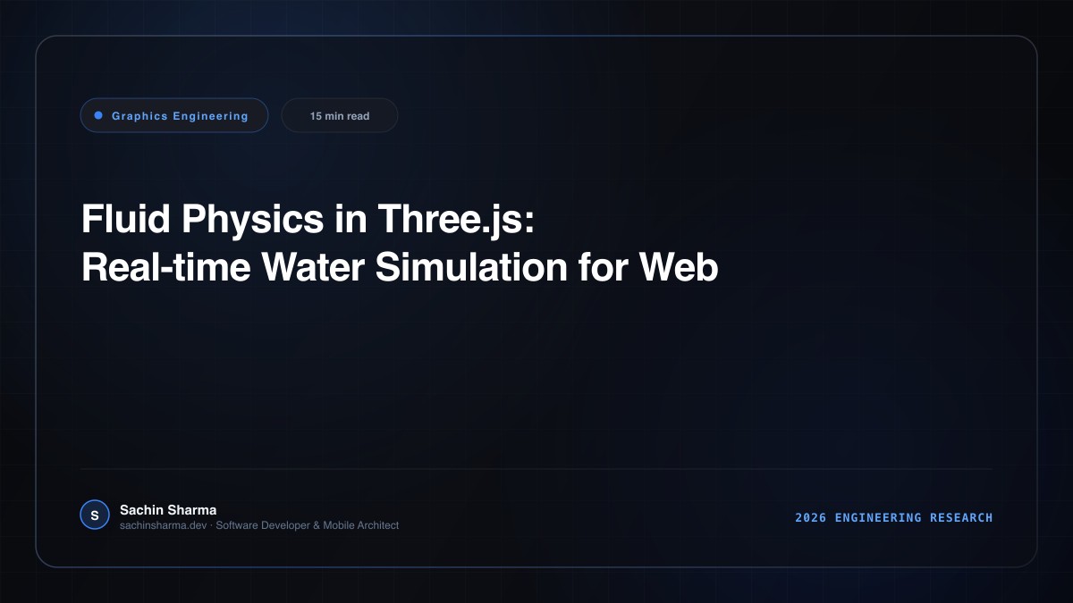 Fluid Physics in Three.js: Real-time Water Simulation for Web