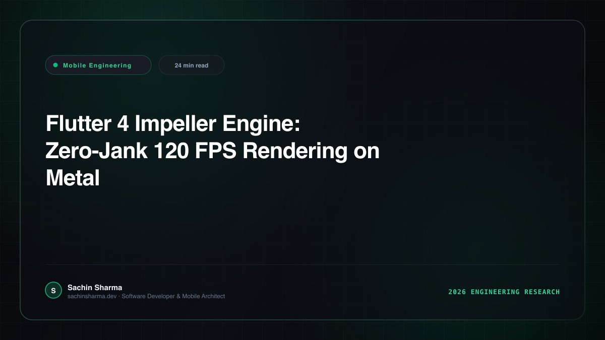 Flutter 4 Impeller Engine: Zero-Jank 120 FPS Rendering on Metal and Vulkan