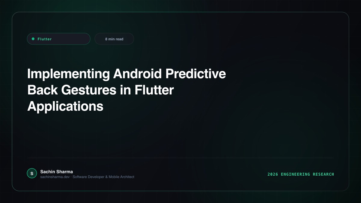 Implementing Android Predictive Back Gestures in Flutter Applications