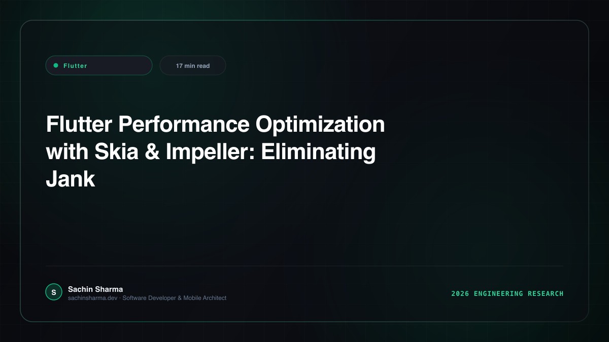 Flutter Performance Optimization with Skia & Impeller: Eliminating Jank in Production Apps