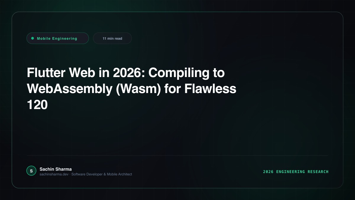 Flutter Web in 2026: Compiling to WebAssembly (Wasm) for Flawless 120 FPS Performance