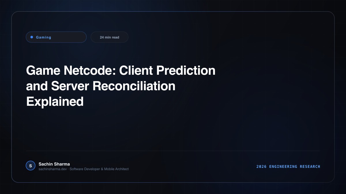 Game Netcode: Client Prediction and Server Reconciliation Explained