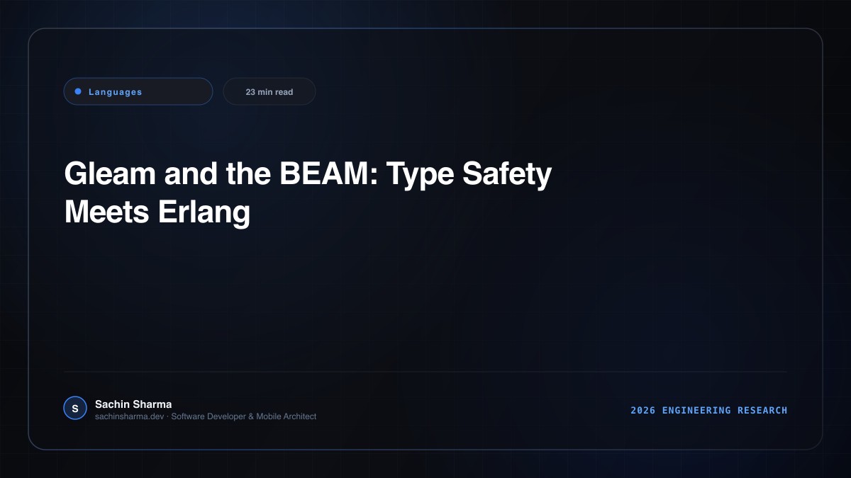 Gleam and the BEAM: Type Safety Meets Erlang's Concurrency Model