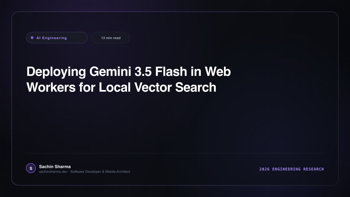 Deploying Gemini 3.5 Flash in Web Workers for Local Vector Search