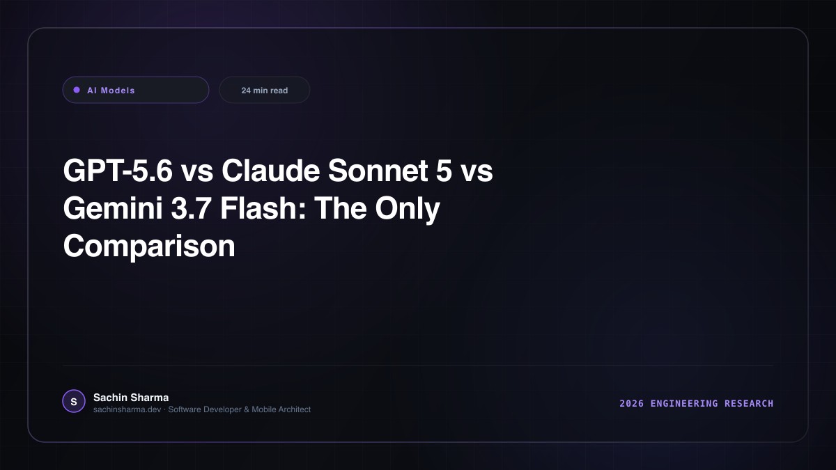 GPT-5.6 vs Claude Sonnet 5 vs Gemini 3.7 Flash: The Only Comparison You Need in 2026