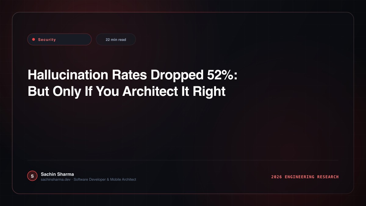 Hallucination Rates Dropped 52%: But Only If You Architect It Right