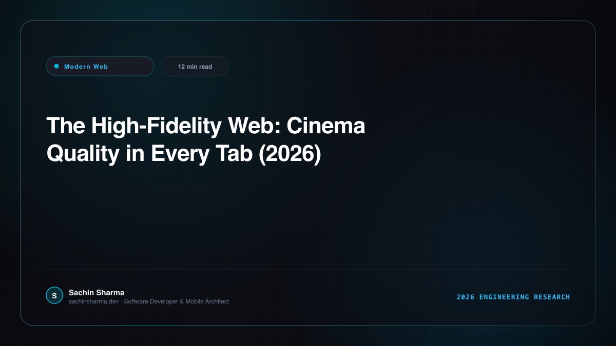 The High-Fidelity Web: Cinema Quality in Every Tab (2026)