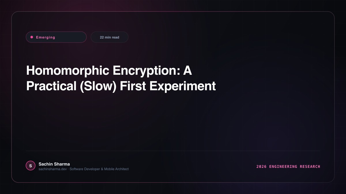 Homomorphic Encryption: A Practical (Slow) First Experiment