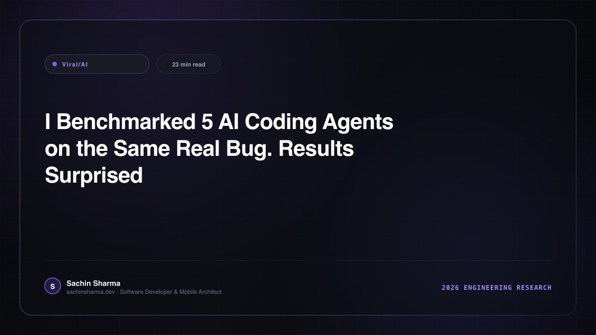 I Benchmarked 5 AI Coding Agents on the Same Real Bug. Results Surprised Me