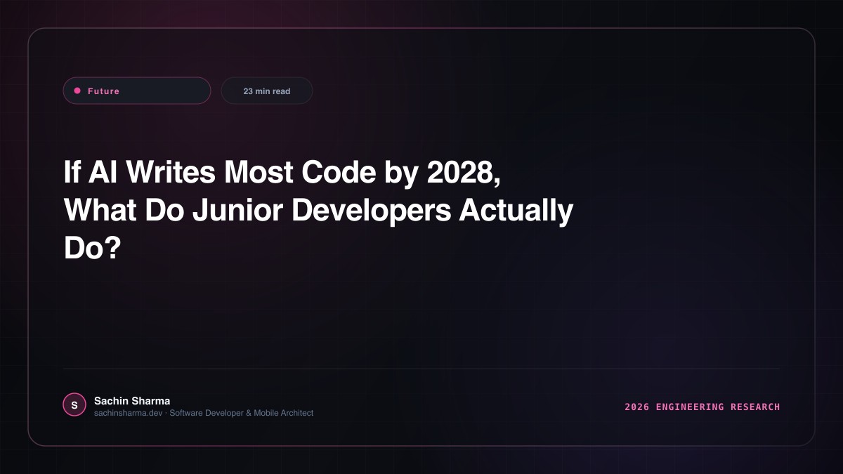 If AI Writes Most Code by 2028, What Do Junior Developers Actually Do?
