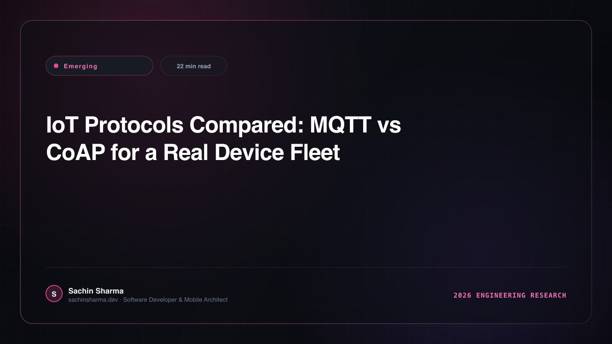 IoT Protocols Compared: MQTT vs CoAP for a Real Device Fleet