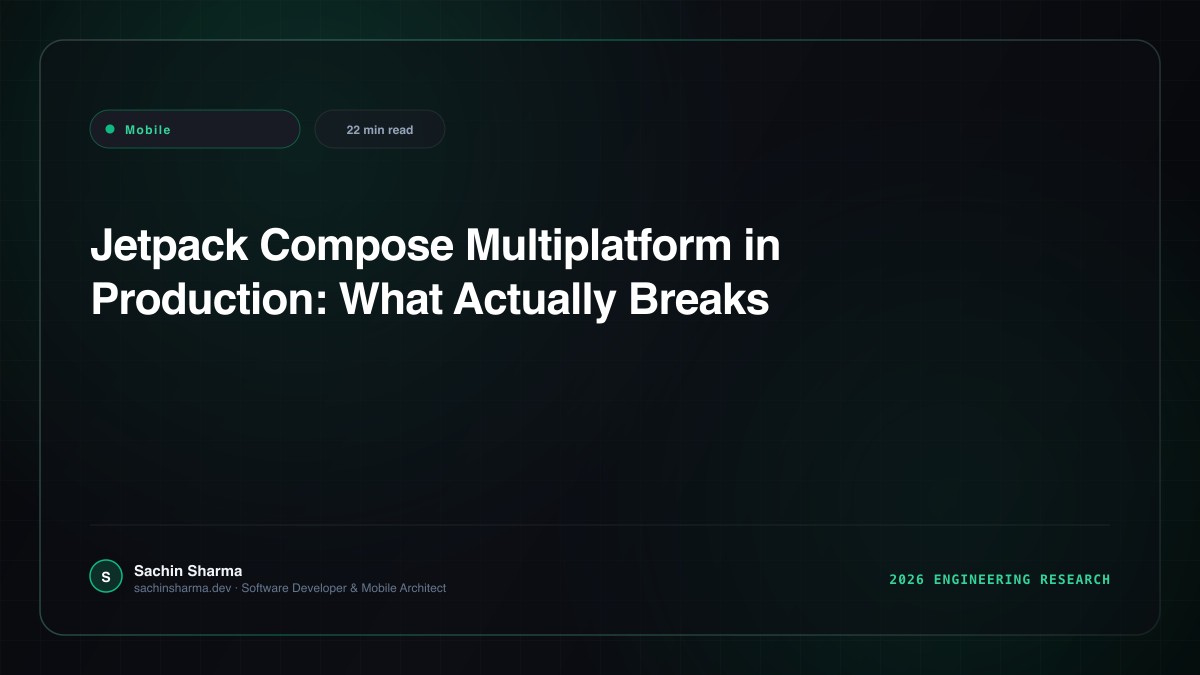Jetpack Compose Multiplatform in Production: What Actually Breaks