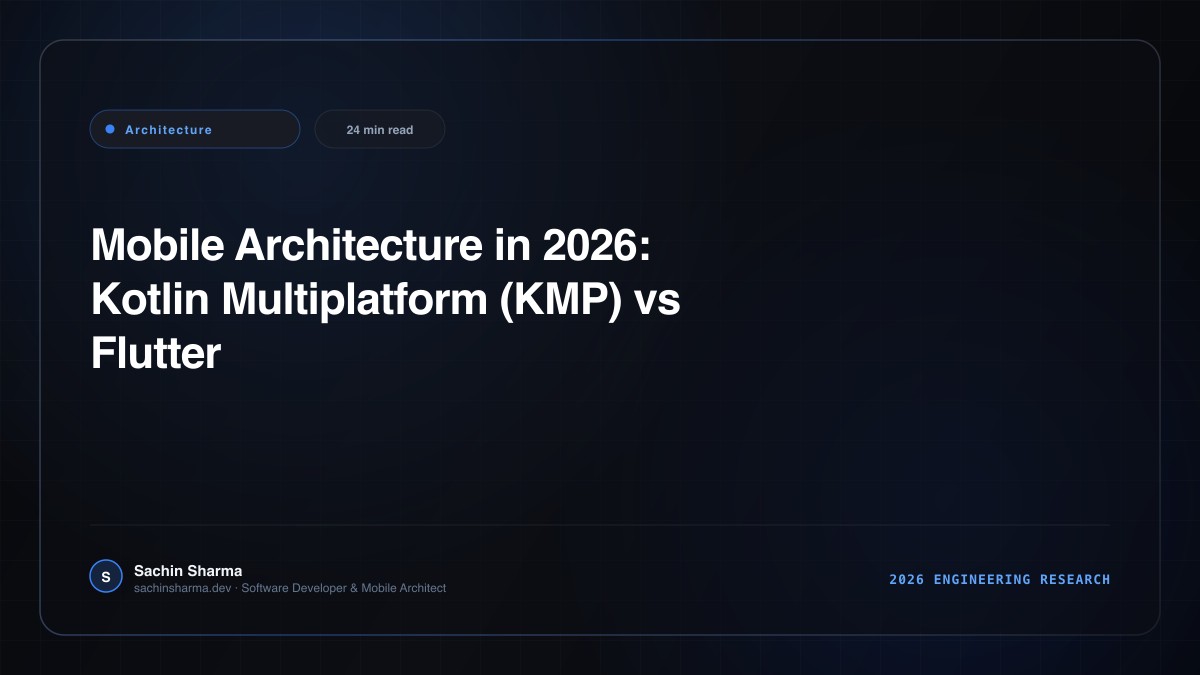 Mobile Architecture in 2026: Kotlin Multiplatform (KMP) vs Flutter vs React Native