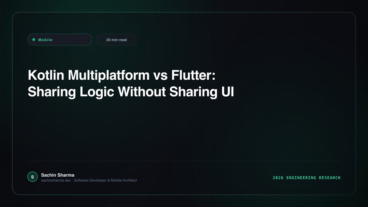 Kotlin Multiplatform vs Flutter: Sharing Logic Without Sharing UI