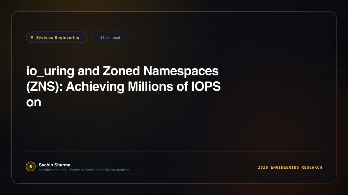 io_uring and Zoned Namespaces (ZNS): Achieving Millions of IOPS on Linux NVMe