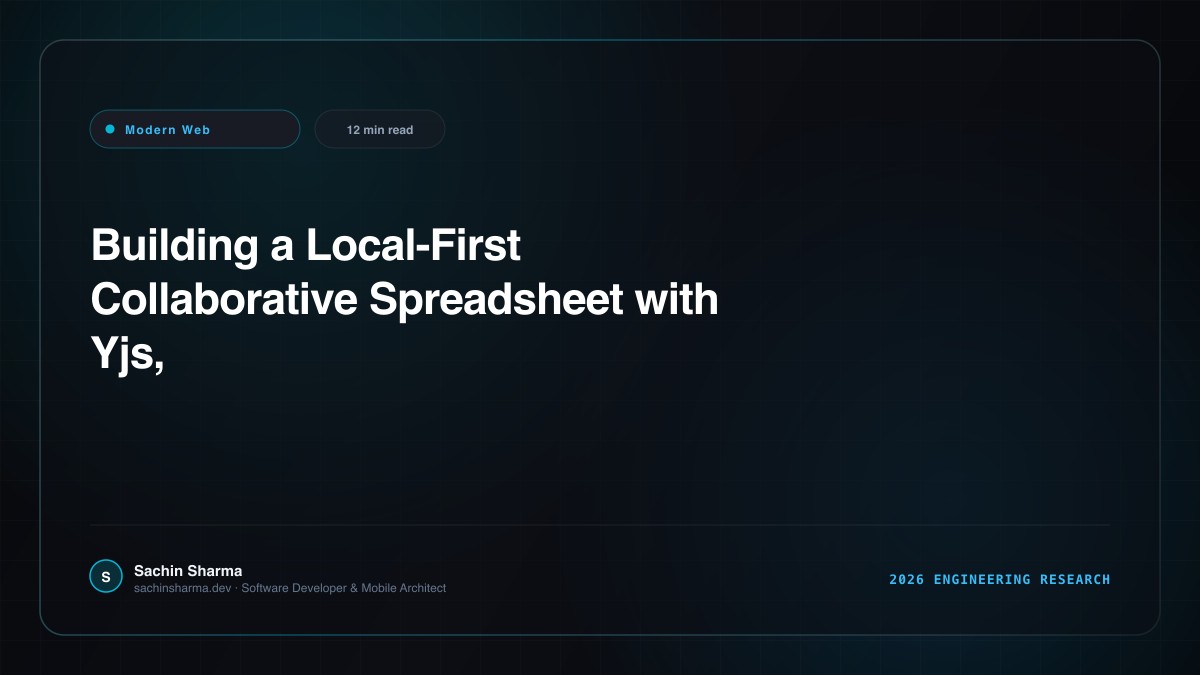 Building a Local-First Collaborative Spreadsheet with Yjs, SQLite, and WebSockets