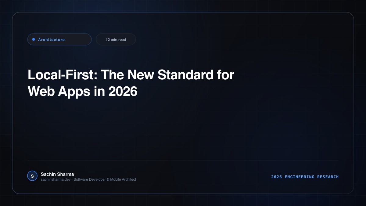 Local-First: The New Standard for Web Apps in 2026