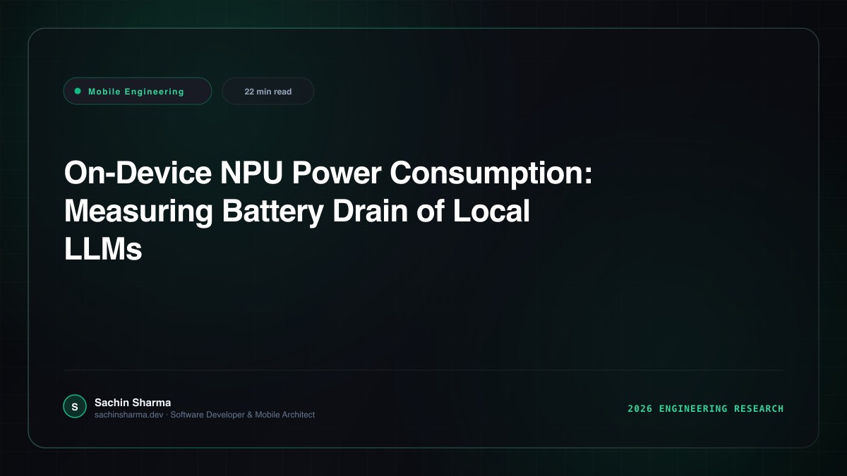 On-Device NPU Power Consumption: Measuring Battery Drain of Local LLMs