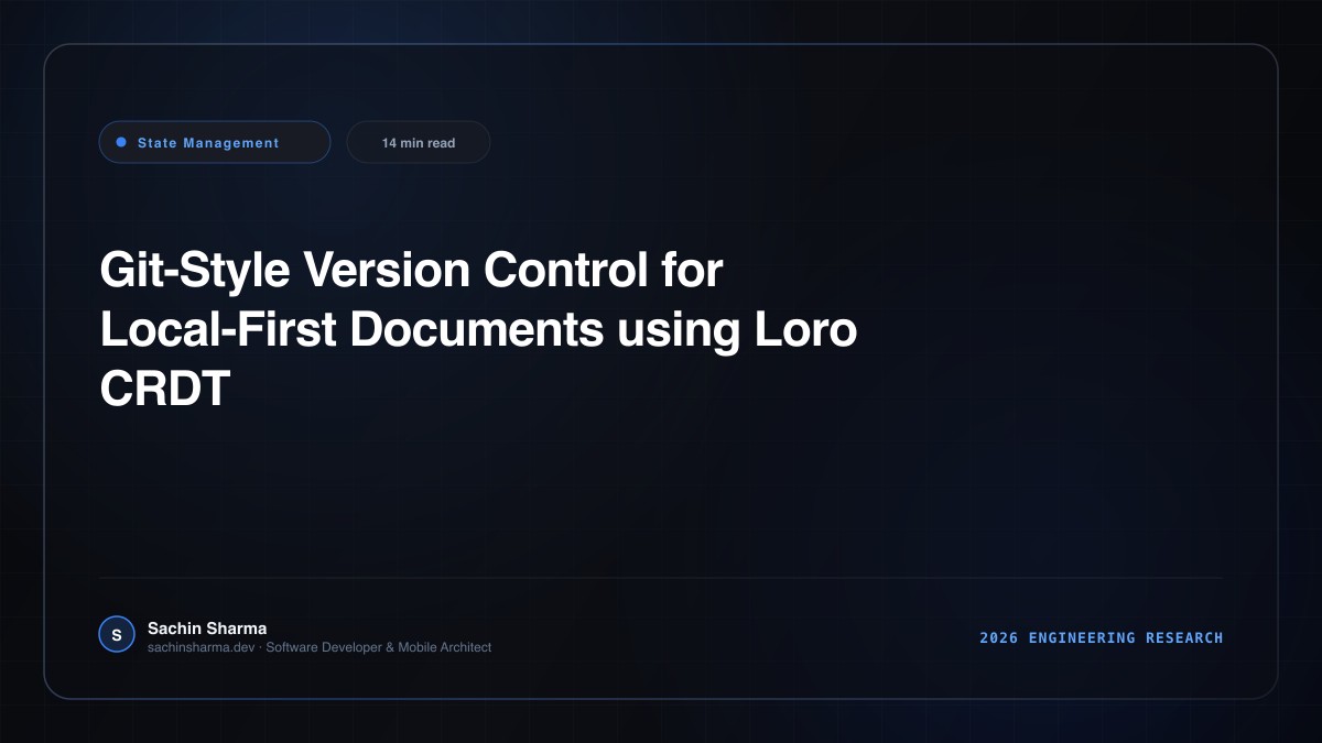 Git-Style Version Control for Local-First Documents using Loro CRDT