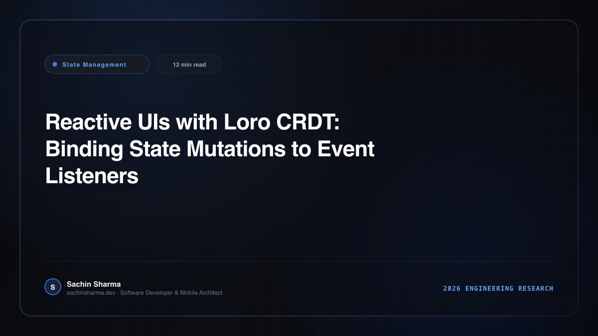 Reactive UIs with Loro CRDT: Binding State Mutations to Event Listeners