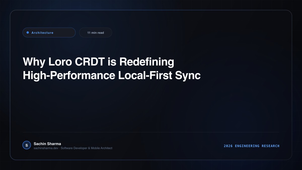 Why Loro CRDT is Redefining High-Performance Local-First Sync