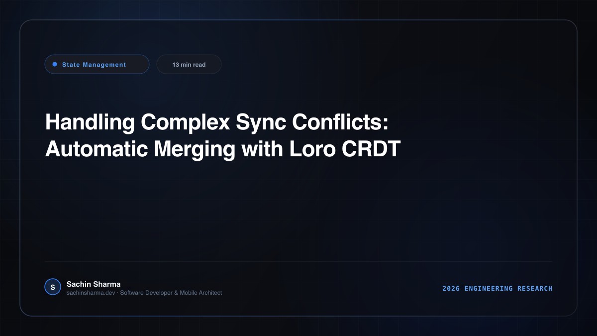Handling Complex Sync Conflicts: Automatic Merging with Loro CRDT