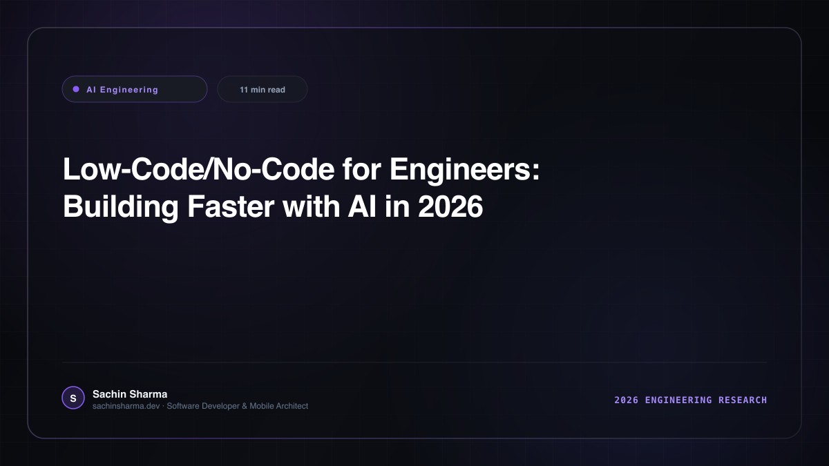 Low-Code/No-Code for Engineers: Building Faster with AI in 2026
