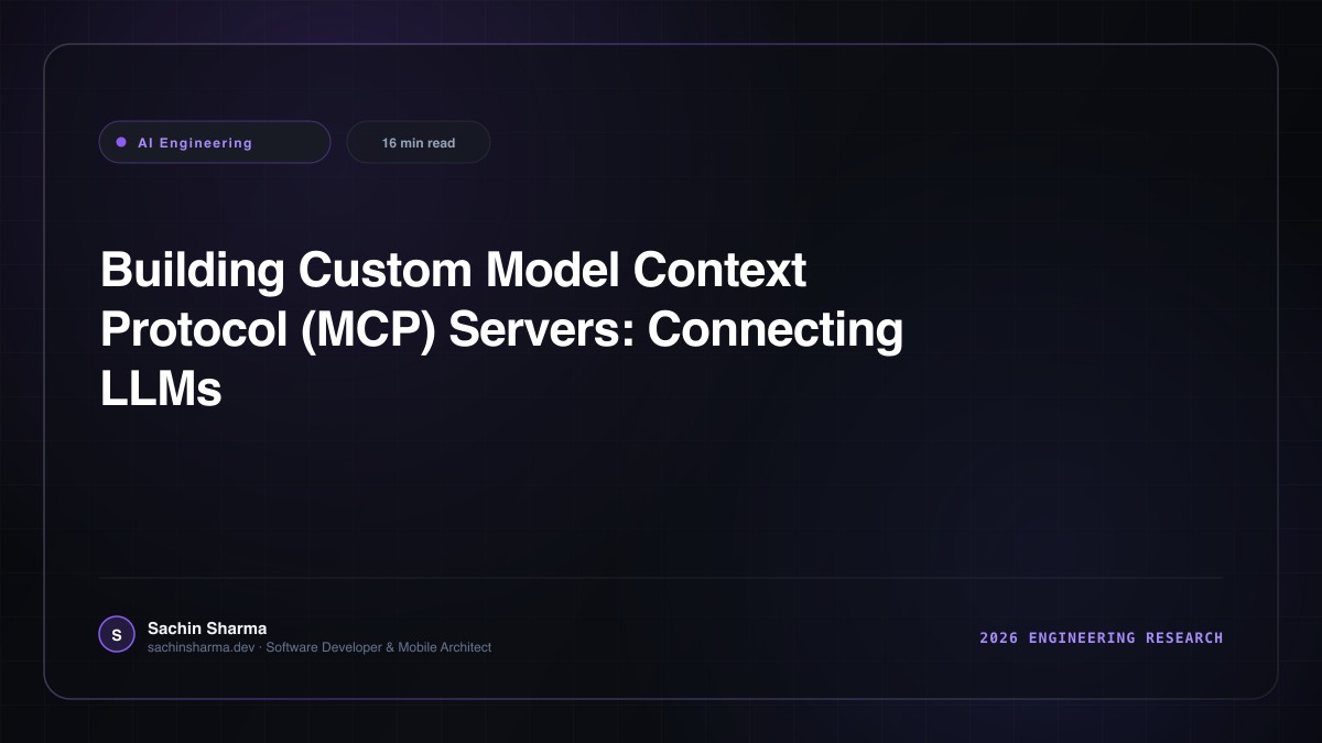 Building Custom Model Context Protocol (MCP) Servers: Connecting LLMs to Enterprise Systems