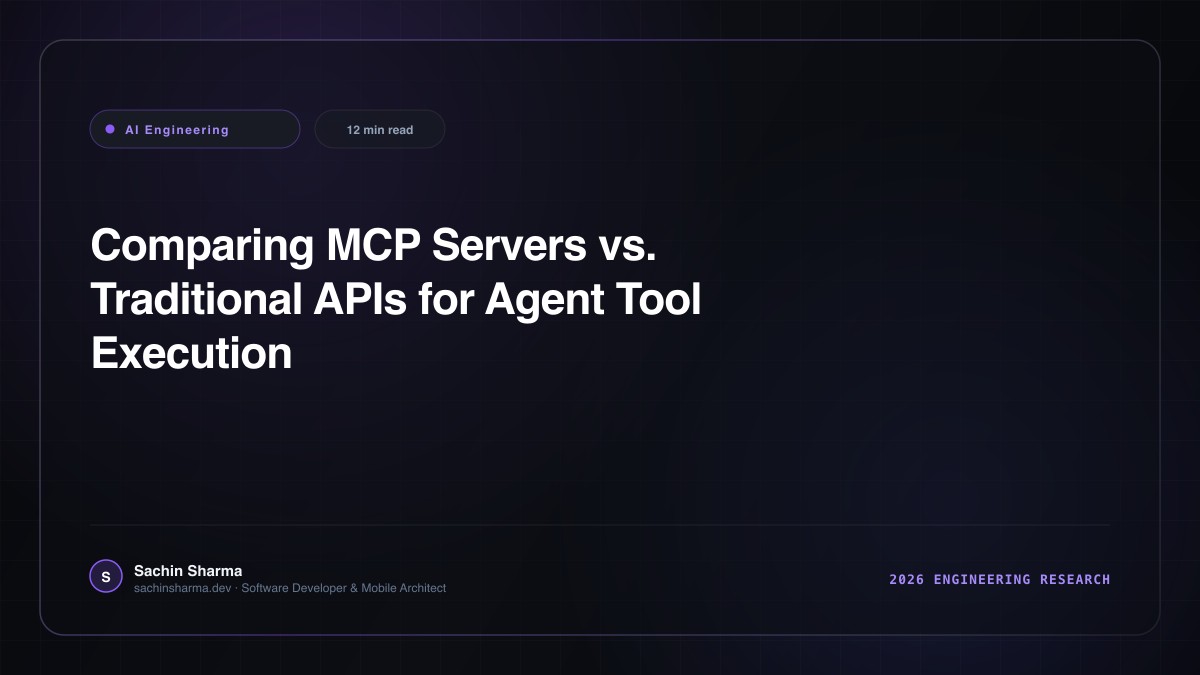 Comparing MCP Servers vs. Traditional APIs for Agent Tool Execution