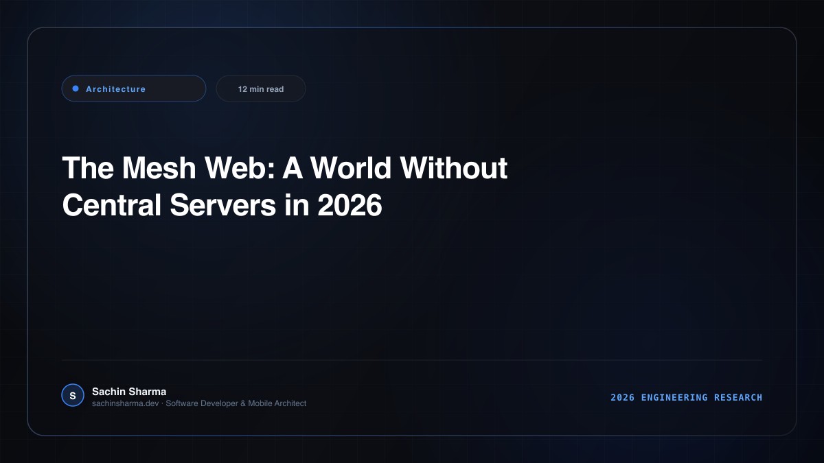 The Mesh Web: A World Without Central Servers in 2026