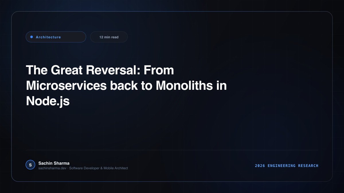 The Great Reversal: From Microservices back to Monoliths in Node.js