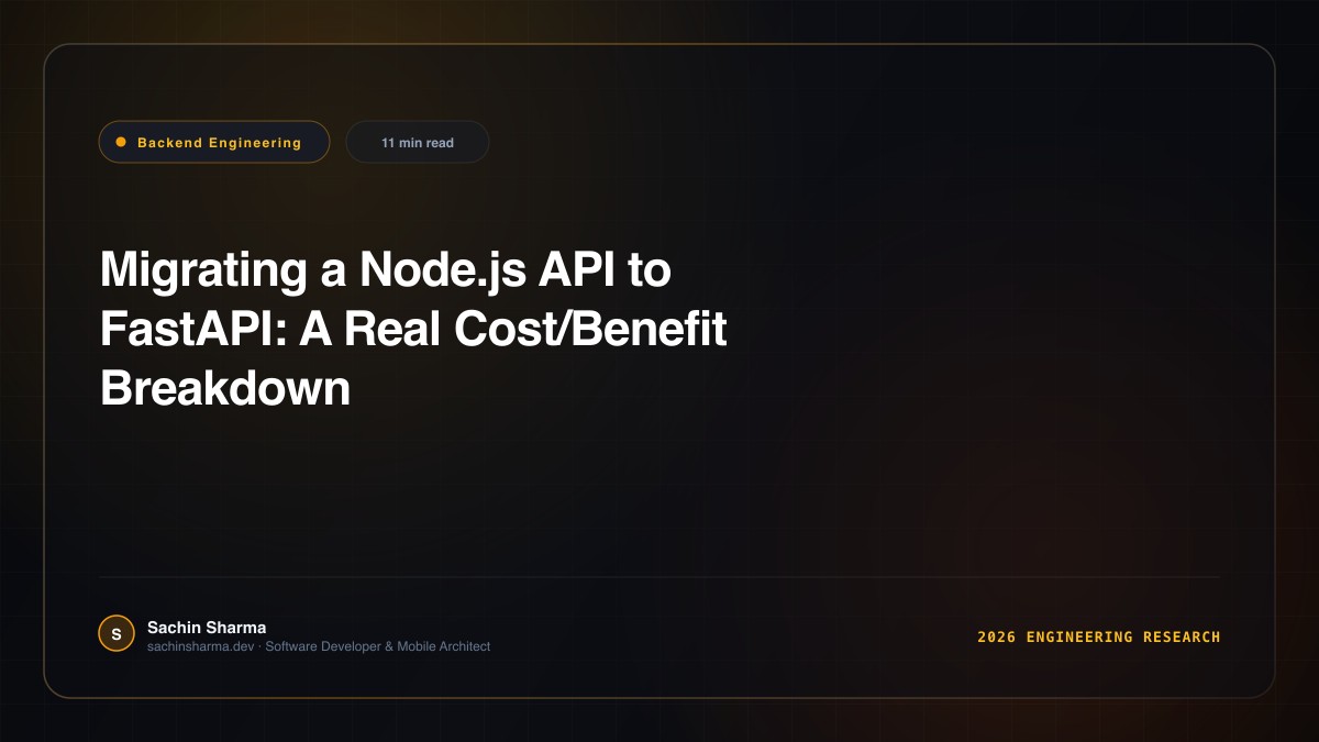 Migrating a Node.js API to FastAPI: A Real Cost/Benefit Breakdown