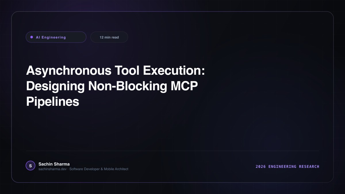 Asynchronous Tool Execution: Designing Non-Blocking MCP Pipelines