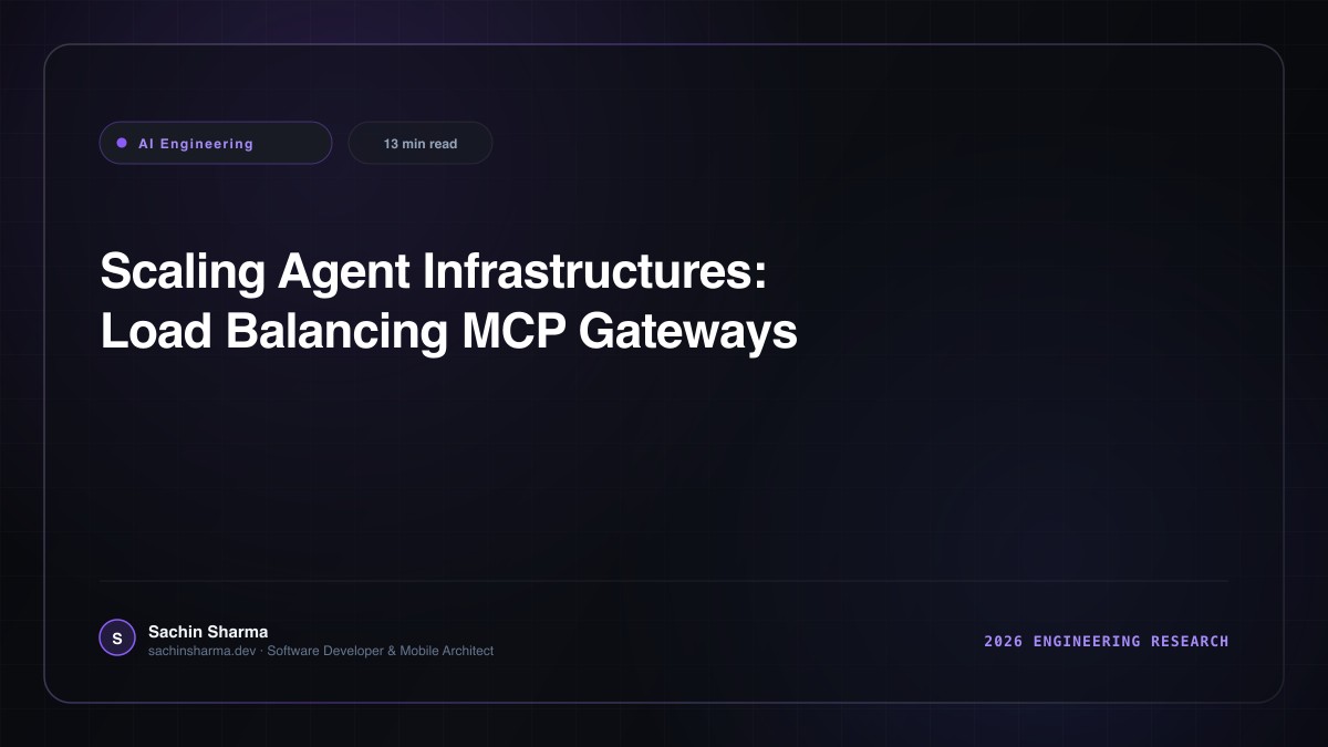 Scaling Agent Infrastructures: Load Balancing MCP Gateways