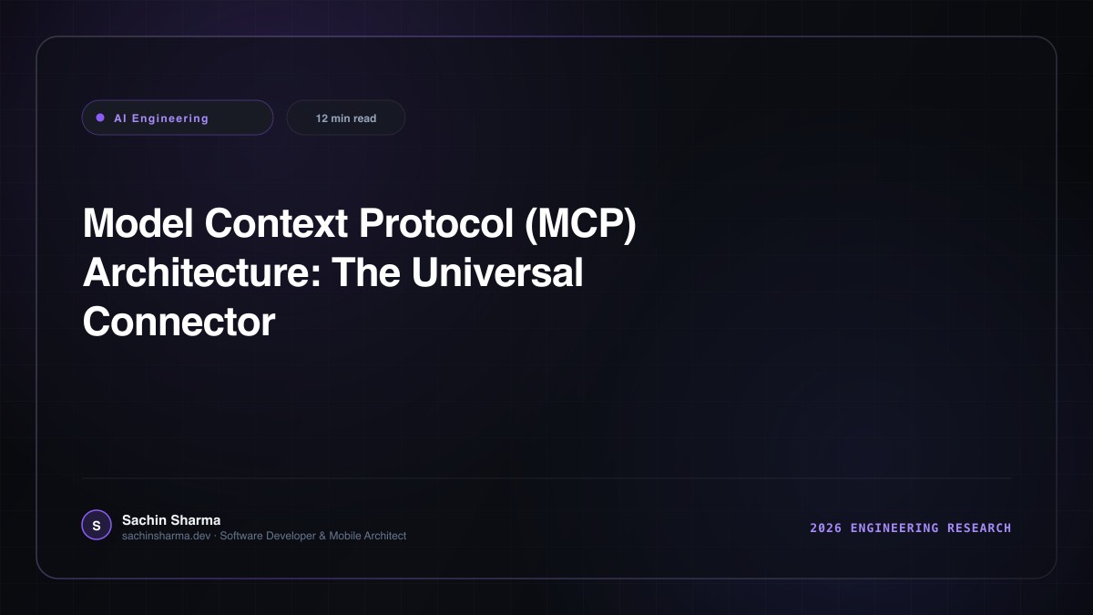 Model Context Protocol (MCP) Architecture: The Universal Connector for AI Agents
