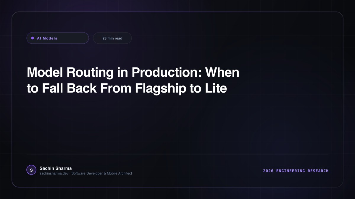 Model Routing in Production: When to Fall Back From Flagship to Lite