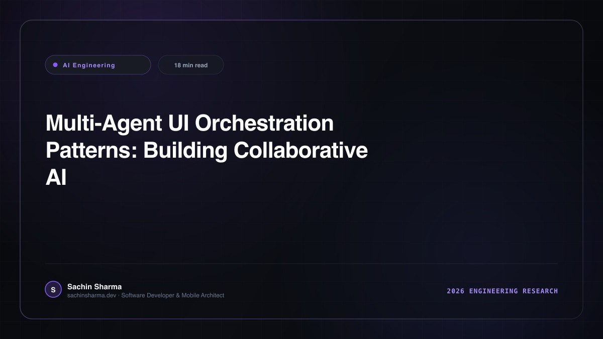 Multi-Agent UI Orchestration Patterns: Building Collaborative AI Frontends in 2026