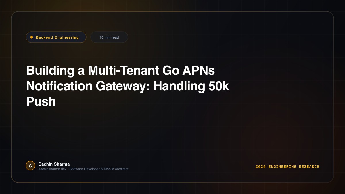 Building a Multi-Tenant Go APNs Notification Gateway: Handling 50k Push Messages/Sec with HTTP/2 and Redis
