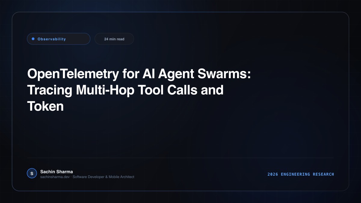 OpenTelemetry for AI Agent Swarms: Tracing Multi-Hop Tool Calls and Token Spend at Scale
