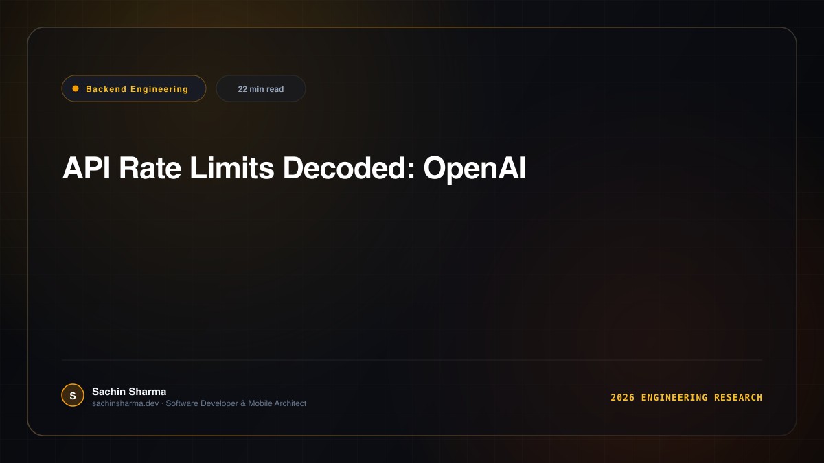 API Rate Limits Decoded: OpenAI's Five-Tier System vs Everyone Else