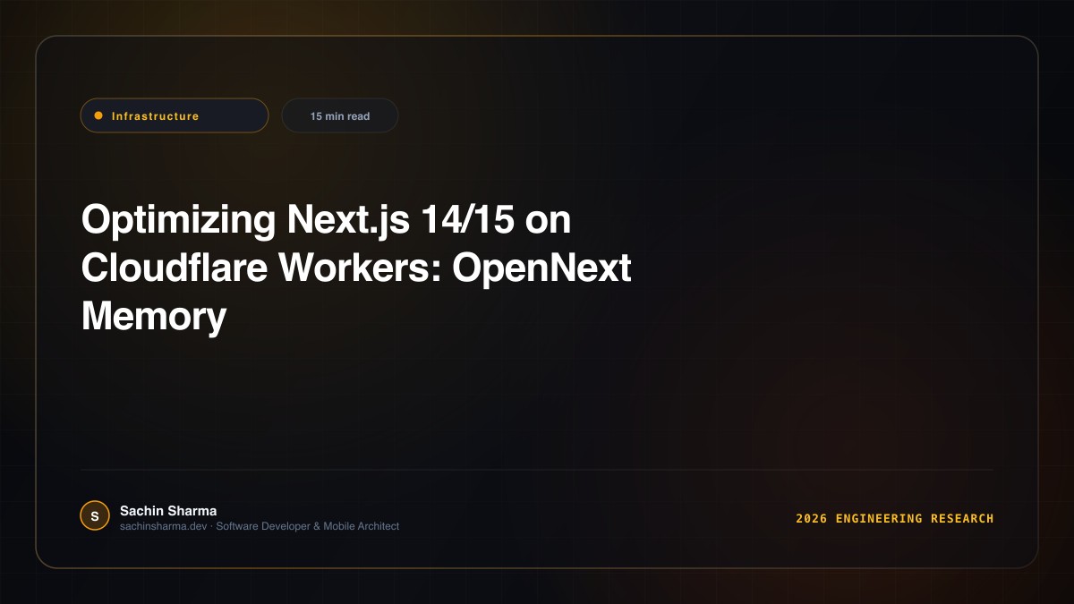 Optimizing Next.js 14/15 on Cloudflare Workers: OpenNext Memory Limits & Sub-50ms TTFB